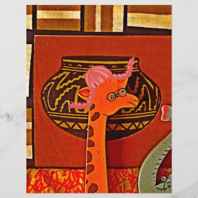 Afrikanisches Wunder erkunden: Giraffe Kunst in Ma (Vorderseite)