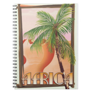 Afrikanisches Wüstenreiseplakat Notizblock