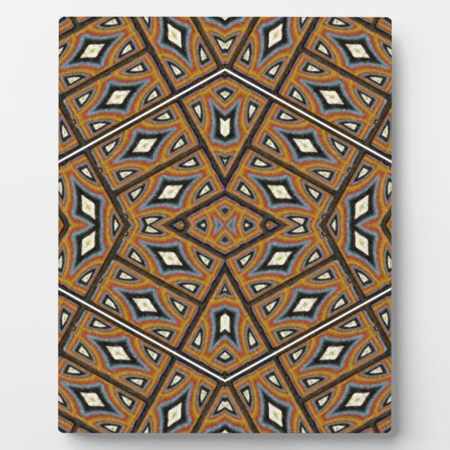 Afrikanisches Ziegelstein-Kaleidoskop Fotoplatte (Vorderseite)