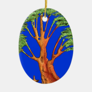 Afrikas Acacia Beauty: Serengeti Serenity. Keramikornament