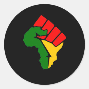 Afrikas aufgehetzter Faustkleber Runder Aufkleber