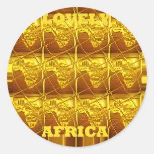 Afrikas goldenes Versprechen Runder Aufkleber