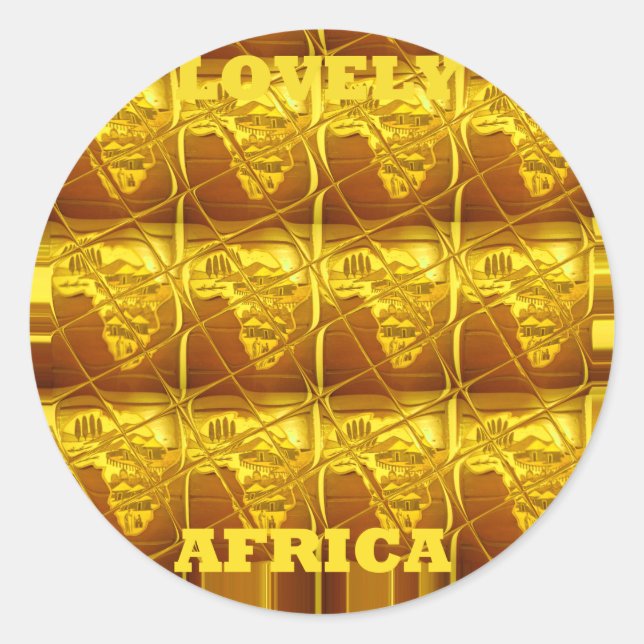 Afrikas goldenes Versprechen Runder Aufkleber (Vorderseite)