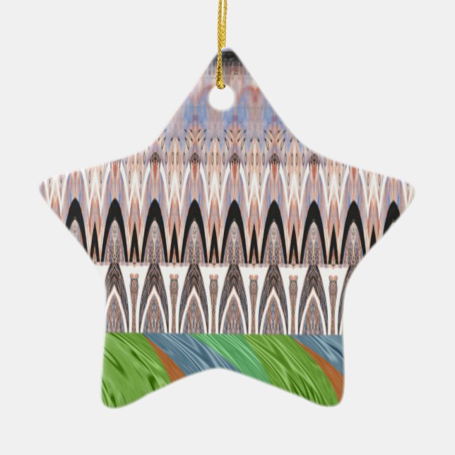Afrikas - Traditionelles Muster Keramik Ornament (Vorne)