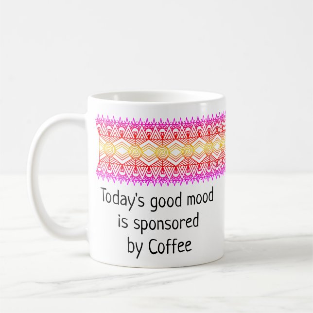 Afrique Bordure or rouge rose personnalisé Mug (Gauche)