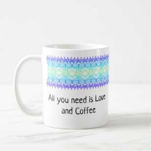 Afrique Bordure Vert Bleu pourpre Mug personnalisé