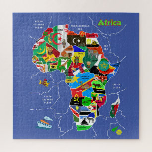 Afrique Carte Artwork puzzle 