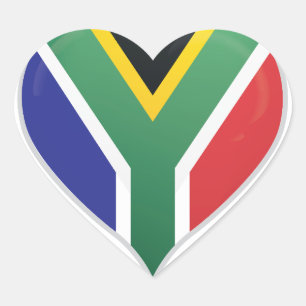 Afrique du Sud amour drapeau orgueil autocollant c