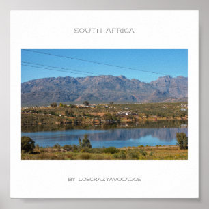 Afrique du Sud Dam Water Landcape Travel Poster
