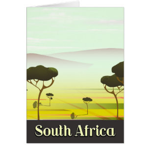 Afrique du Sud paysage soirée poster