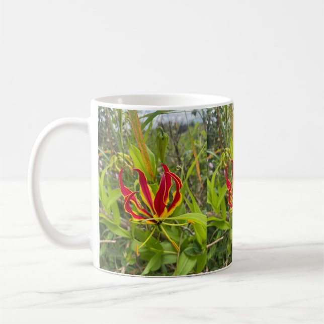 Afrique Flame Lily 15 Oz Café Mug (Gauche)