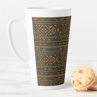 Afrique Géométrique Ndebele Grand Mug Latte