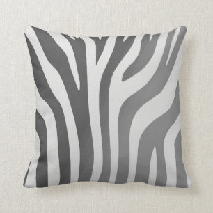 Afrique Gris et blanc Zèbre Coussin