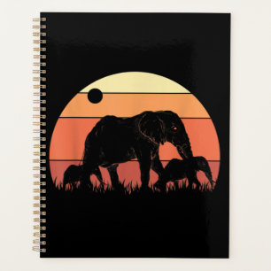 Afrique Zoo gardien Animal Famille Retro Elephant