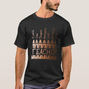 Afro African Black History Mont Melanin Lehrer T-Shirt