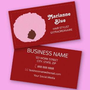 Afro American Afro Friseur Business Card Visitenkarte