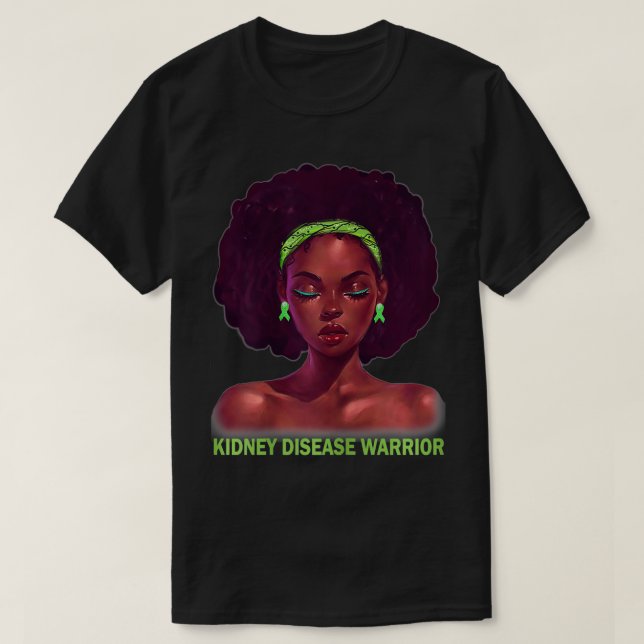 Afro American Black Womens Kidney Di T-Shirt (Design vorne)