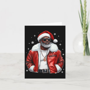 Afro American Santa Christmas Cool Black Afro K Karte