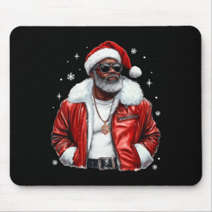 Afro American Santa Christmas Cool Black Afro K Mousepad