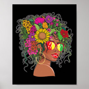 Afro American Women Black Melanin Queen Ju Poster