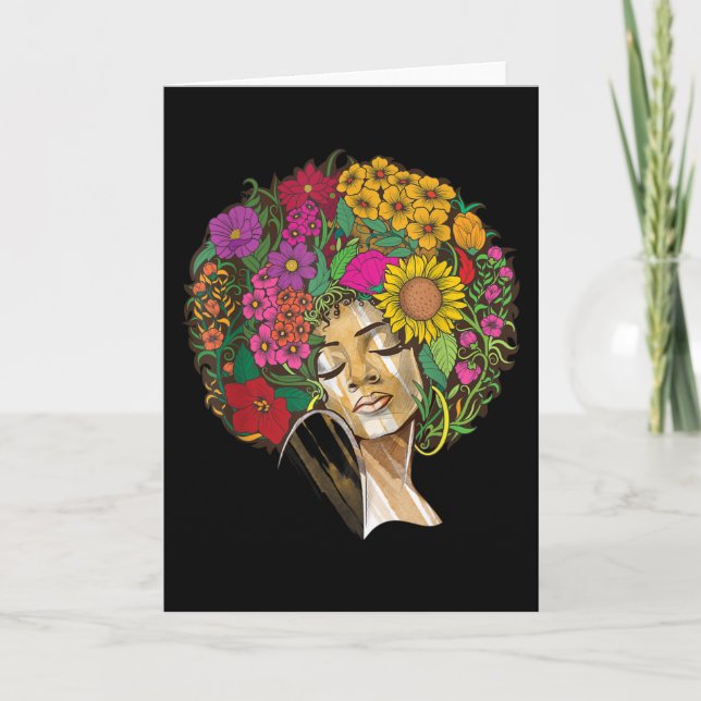 Afro American Women Melanin Queen American Karte (Vorderseite)