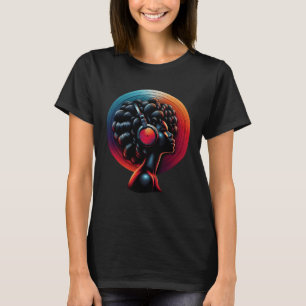 Afro American Women Vinyl 70er 80er Funk Afro Dis T-Shirt