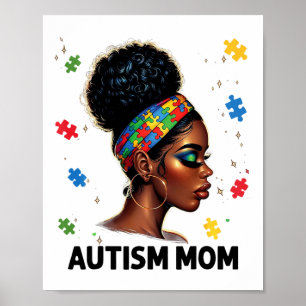 Afro Autismus Aw - Afrikanische Schwarzautistische Poster