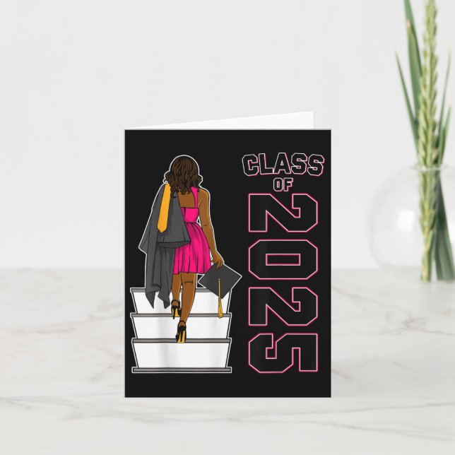 Afro Black Girl Abschluss Cl of Karte (Vorderseite)