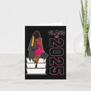 Afro Black Girl Abschluss Cl of Karte