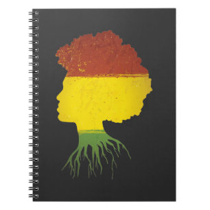 Afro Black Girl African American Roots Diva Notizblock