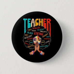 Afro Black History Montag Afrikanischer amerikanis Button