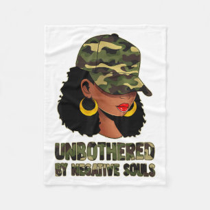 Afro Black Women Camouflage Melanin Queen Cap Hat Fleecedecke