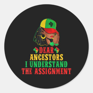 Afro Black Women Melanin Königin Juneteenth Liebe Runder Aufkleber