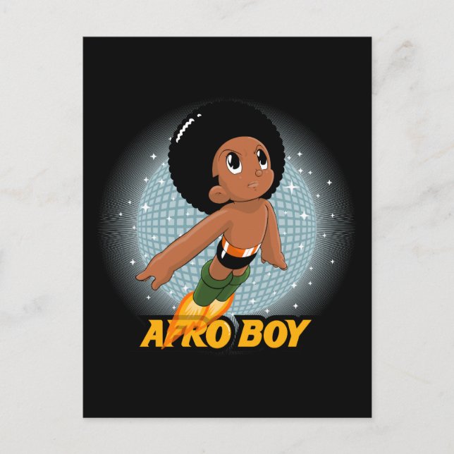 Afro Boy Postkarte (Vorderseite)
