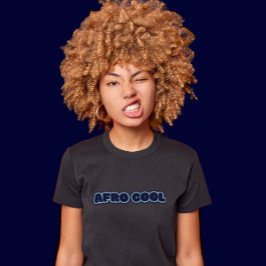 Afro Cool - Grauer afrikanischer Frauentext T-Shirt