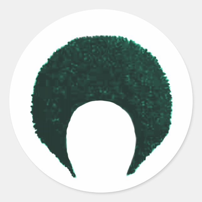 Afro Cyan das MUSEUM Zazzle Geschenke Runder Aufkleber (Vorderseite)