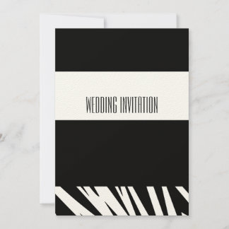 Afro-Design zebra Hochzeitskarte Einladung
