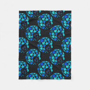 Afro Diva Blau  Fleecedecke