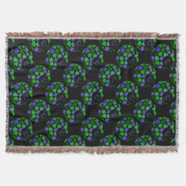 Afro Diva Green & Blue Decke