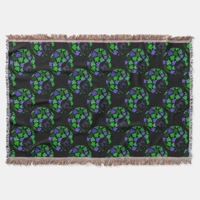 Afro Diva Green & Blue Decke (Vorderseite)
