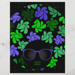 Afro Diva Grün & Blau