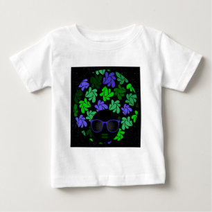 Afro Diva Grün & Blau Baby T-shirt