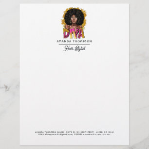 Afro Diva Hair Salon Briefbogen