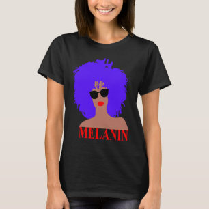 Afro Diva Rote Lippen Black Girl Magic Sonnenbrill T-Shirt