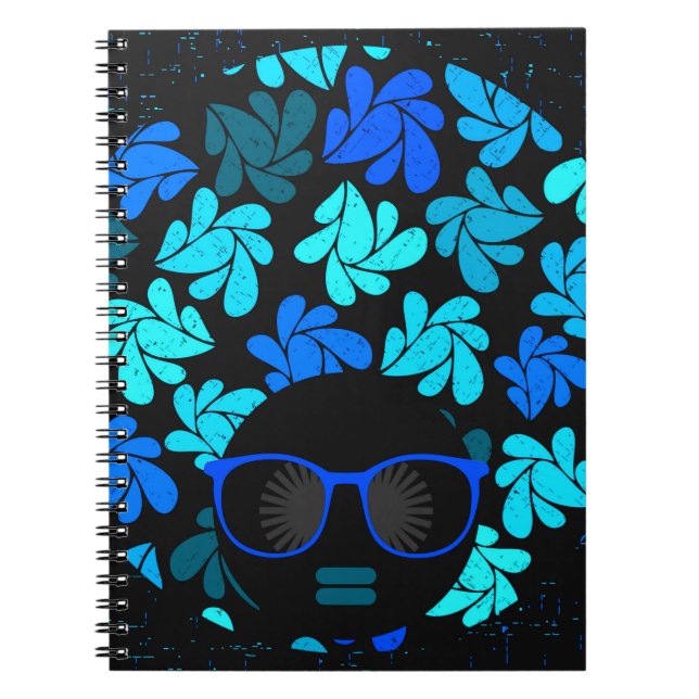 Afro Diva Turquoise Aquamarin Notizblock (Vorderseite)