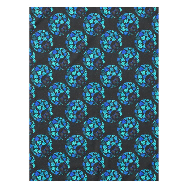 Afro Diva Turquoise Aquamarin Tischdecke (Vorderseite)