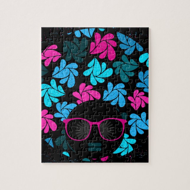 Afro Diva Turquoise & Hot Pink (Vertikal)
