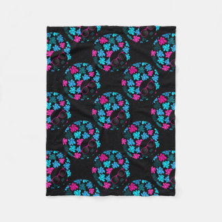 Afro Diva Turquoise & Hot Pink Fleecedecke