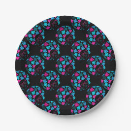Afro Diva Turquoise & Hot Pink Party Supplier Pappteller
