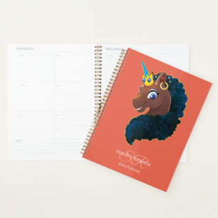 Afro Einhorn Magisch Planer